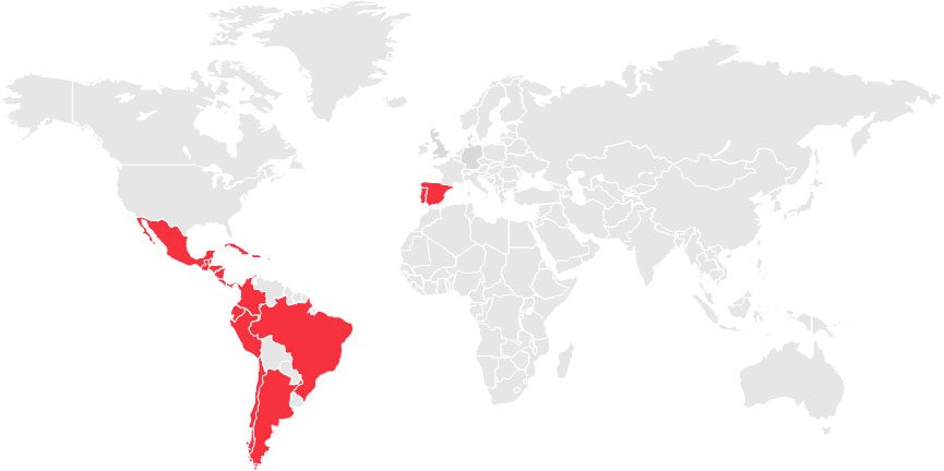 Redes y países